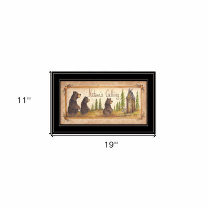 Natures Calling 3 Black Framed Print Bathroom Wall Art HomeRoots