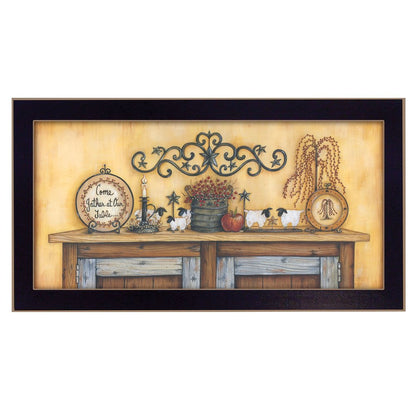 Come Gather at Our Table 2 Black Framed Print Wall Art HomeRoots