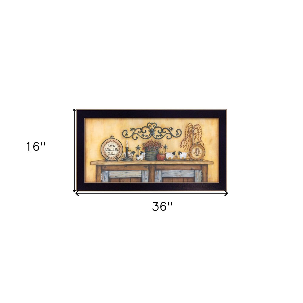Come Gather at Our Table 2 Black Framed Print Wall Art HomeRoots