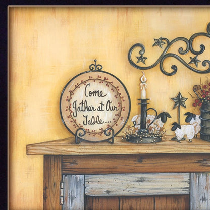 Come Gather at Our Table 2 Black Framed Print Wall Art HomeRoots