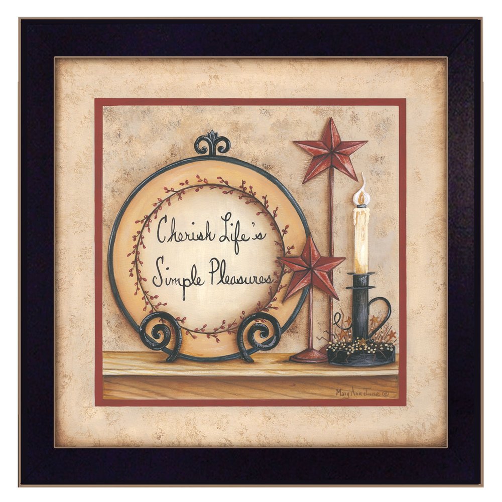Simple Pleasures 2 Black Framed Print Wall Art — view 1