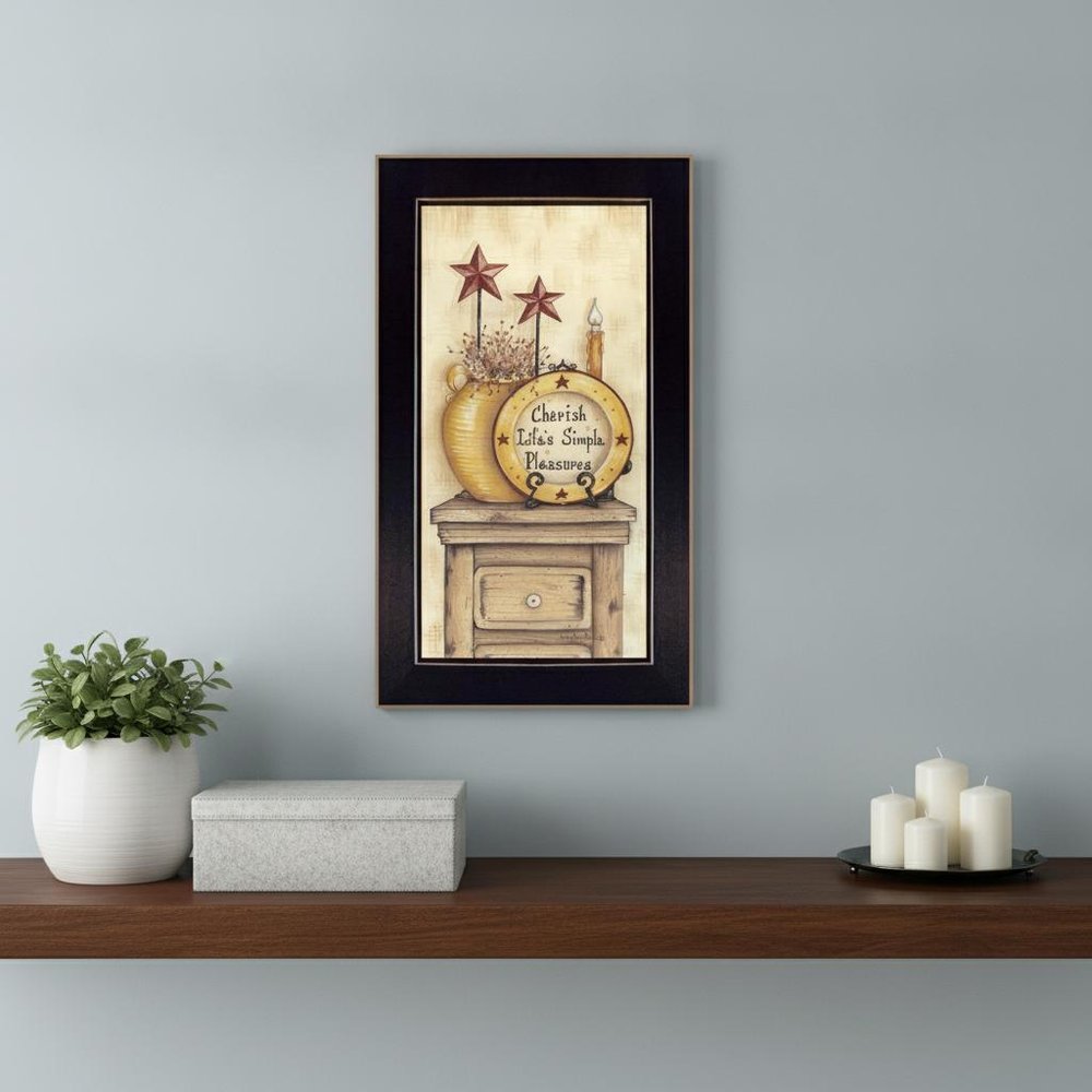 Simple Pleasures 1 Black Framed Print Wall Art — view 4