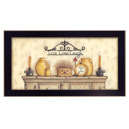 Live Love Laugh Black Framed Print Wall Art HomeRoots
