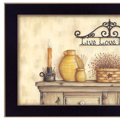 Live Love Laugh Black Framed Print Wall Art HomeRoots