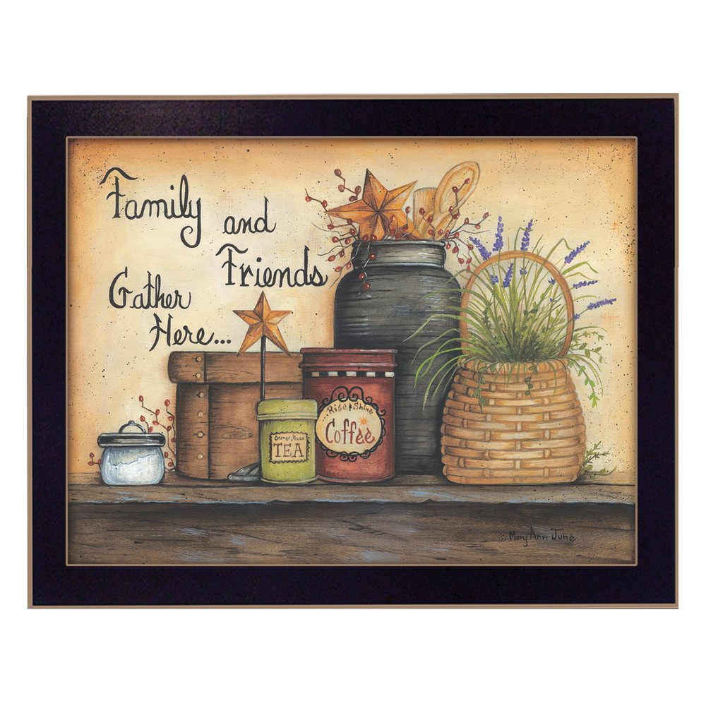 Family and Friends 1 Black Framed Print Wall Art HomeRoots
