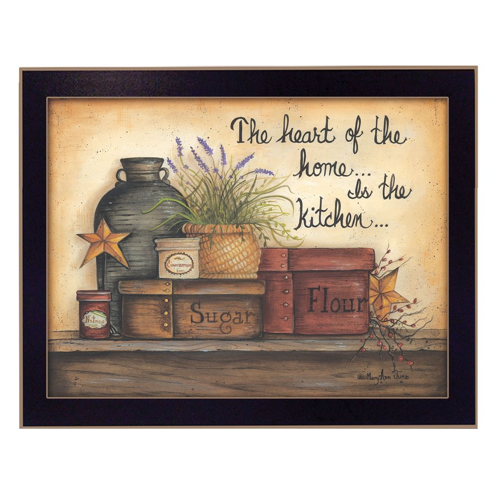 Heart of the Home 4 Black Framed Print Kitchen Wall Art — view 1