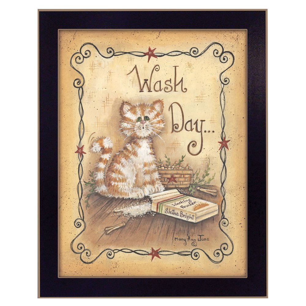 Wash Day 1 Black Framed Print Laundry Wall Art HomeRoots