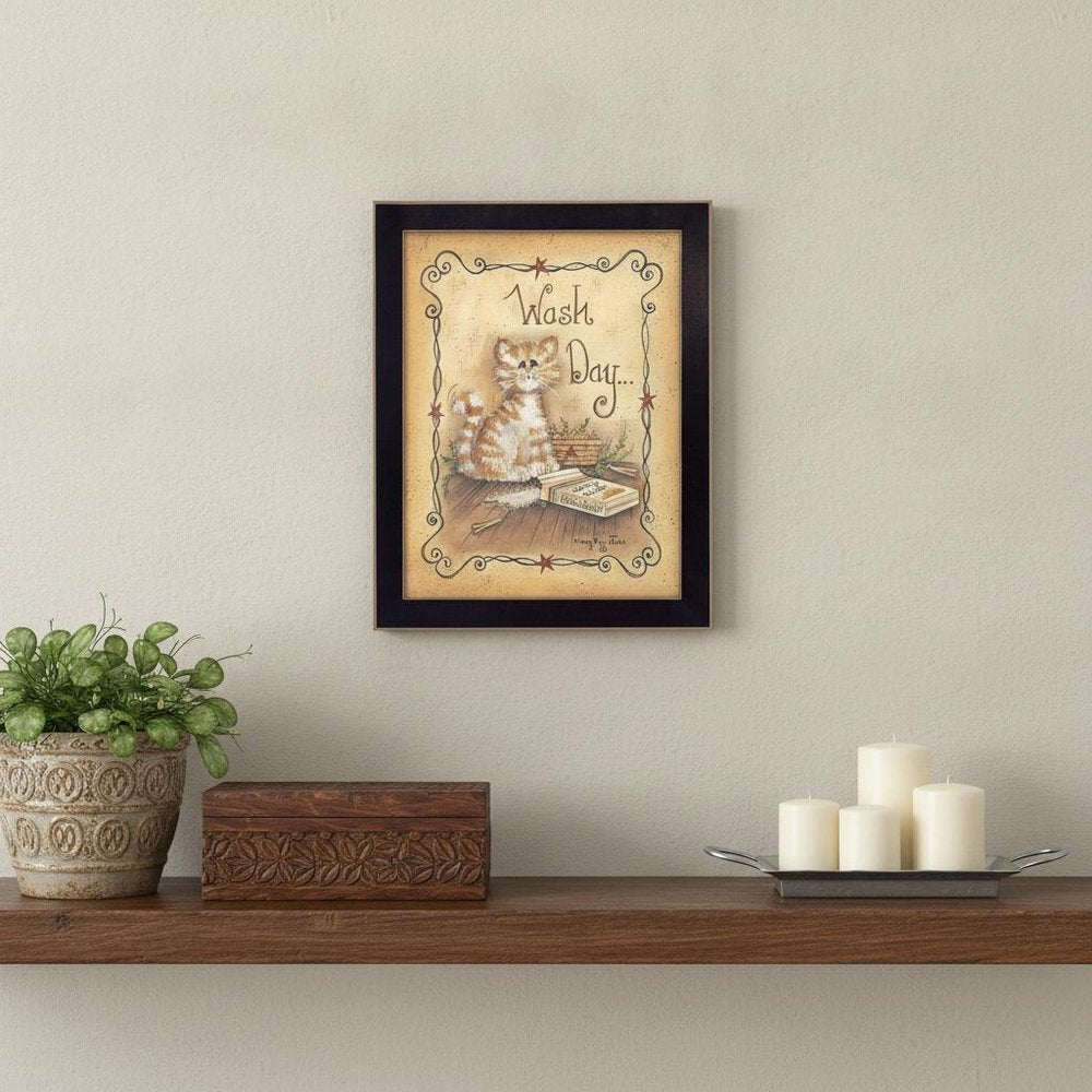 Wash Day 1 Black Framed Print Laundry Wall Art HomeRoots