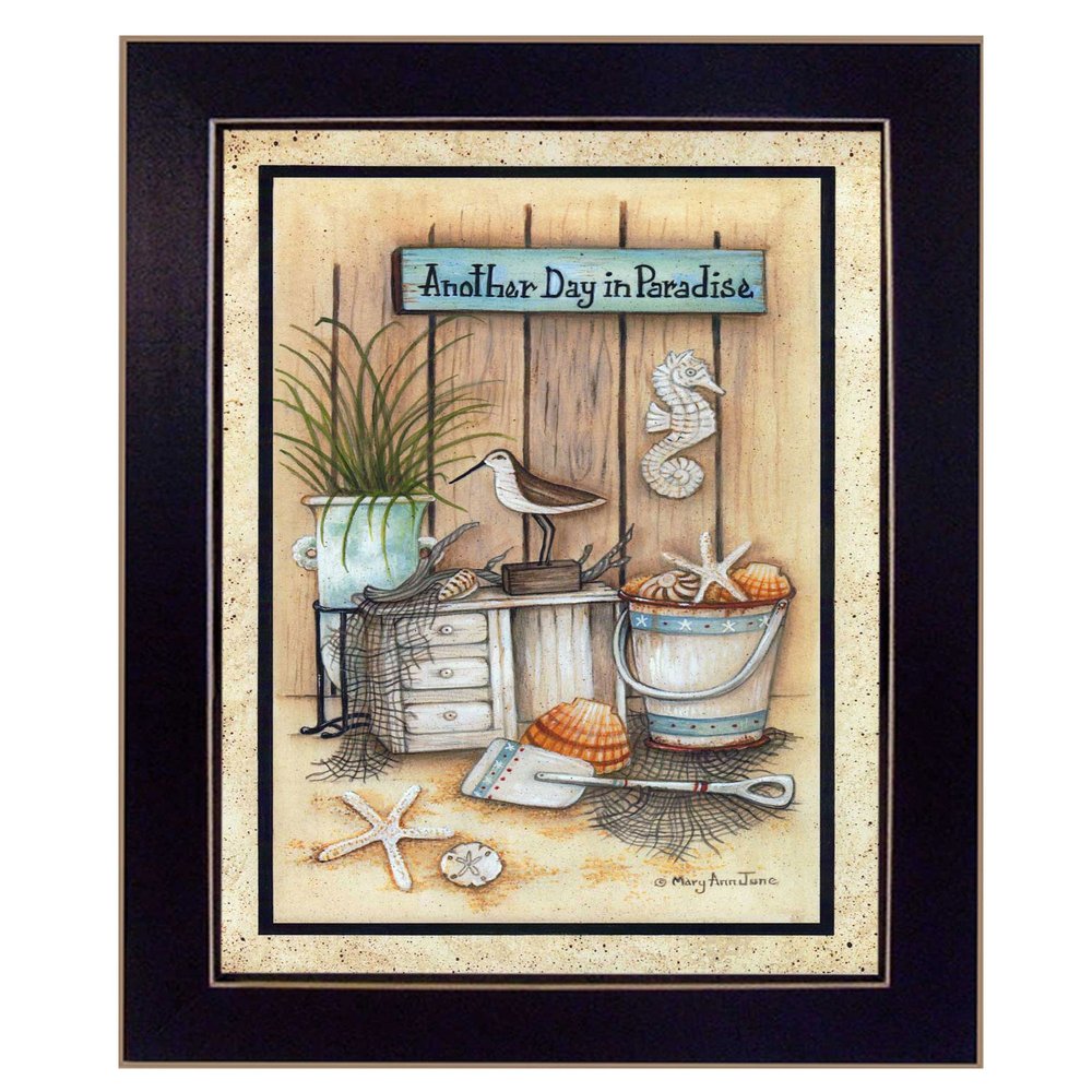 Another Day in Paradise 2 Black Framed Print Wall Art — view 1
