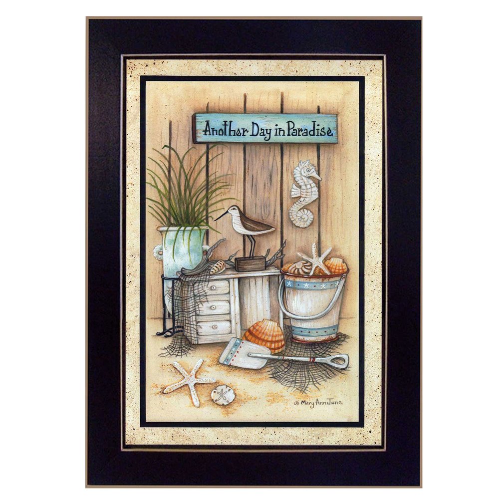 Another Day in Paradise 1 Black Framed Print Wall Art HomeRoots