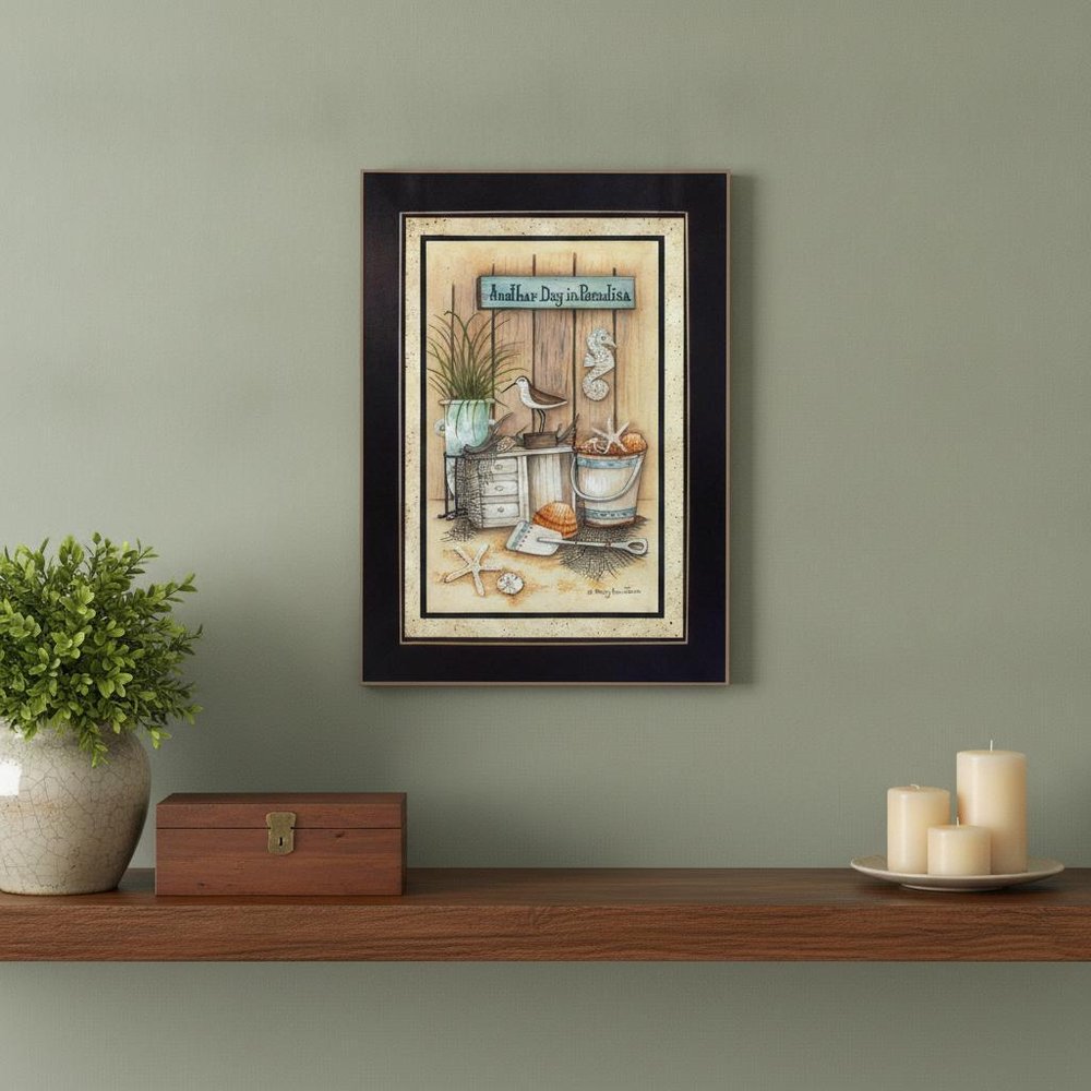 Another Day in Paradise 1 Black Framed Print Wall Art HomeRoots