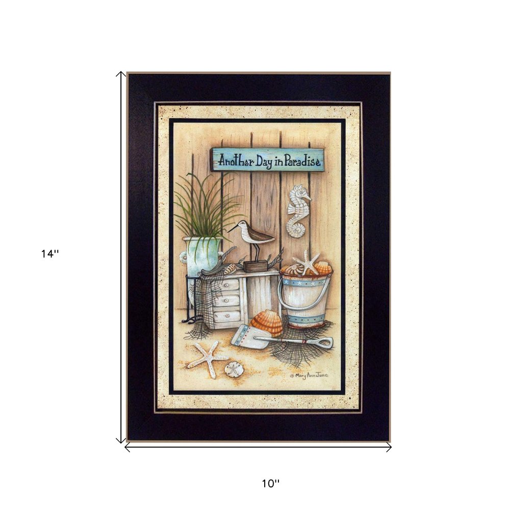 Another Day in Paradise 1 Black Framed Print Wall Art — view 4