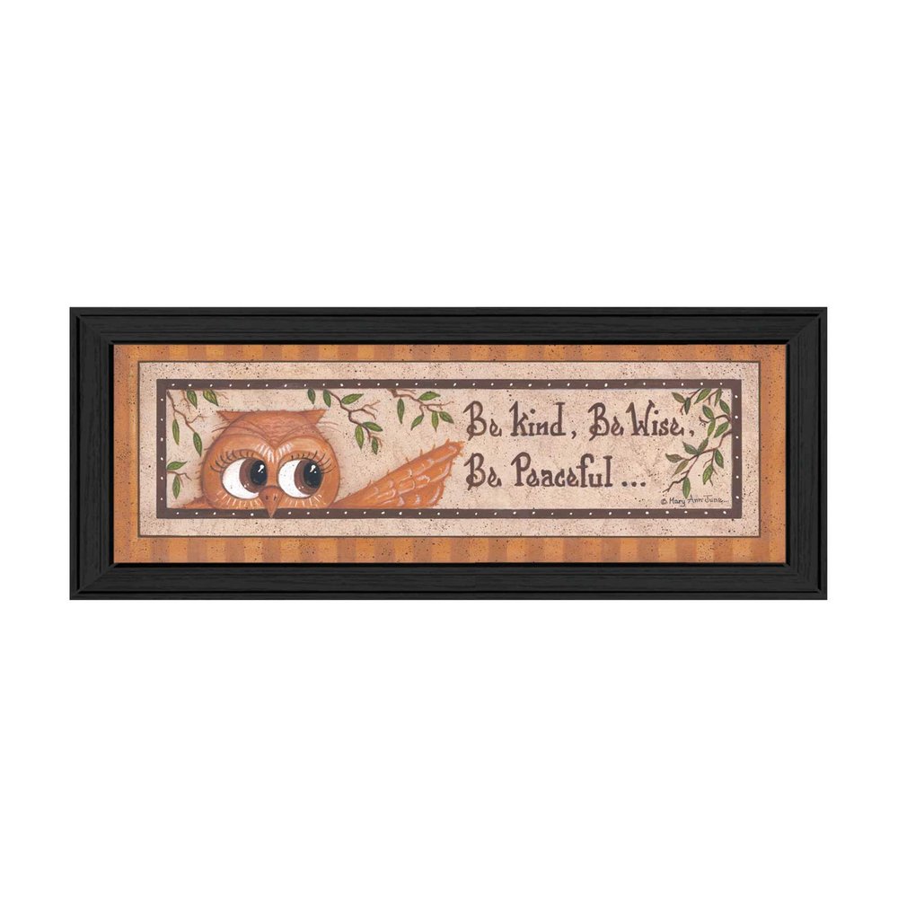 Wise Owl Black Framed Print Wall Art HomeRoots