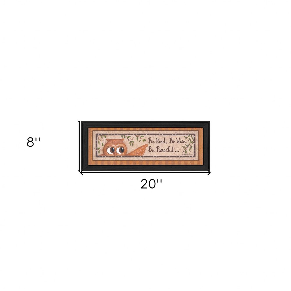Wise Owl Black Framed Print Wall Art HomeRoots