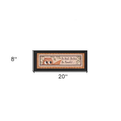 Wise Owl Black Framed Print Wall Art HomeRoots