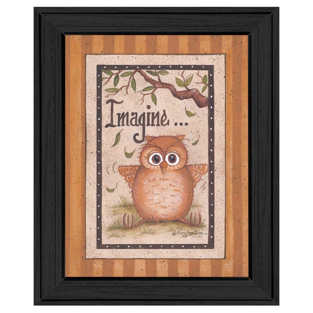 Imagine Black Framed Print Wall Art — view 1