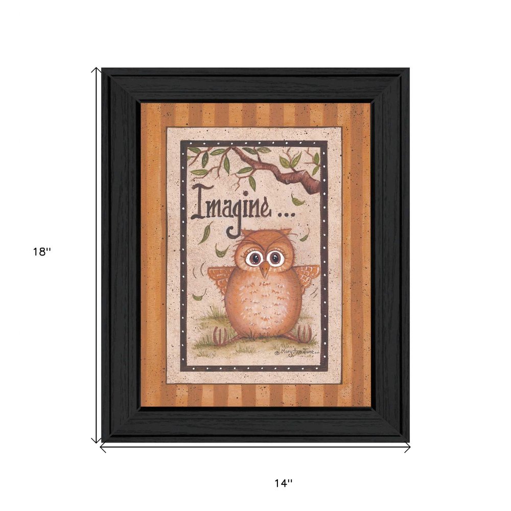 Imagine Black Framed Print Wall Art — view 4