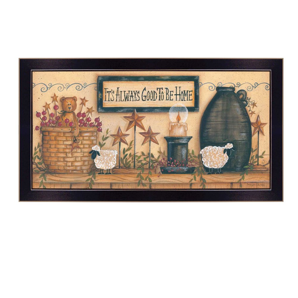 Its Always Good to Be Home Black Framed Print Wall Art — view 2