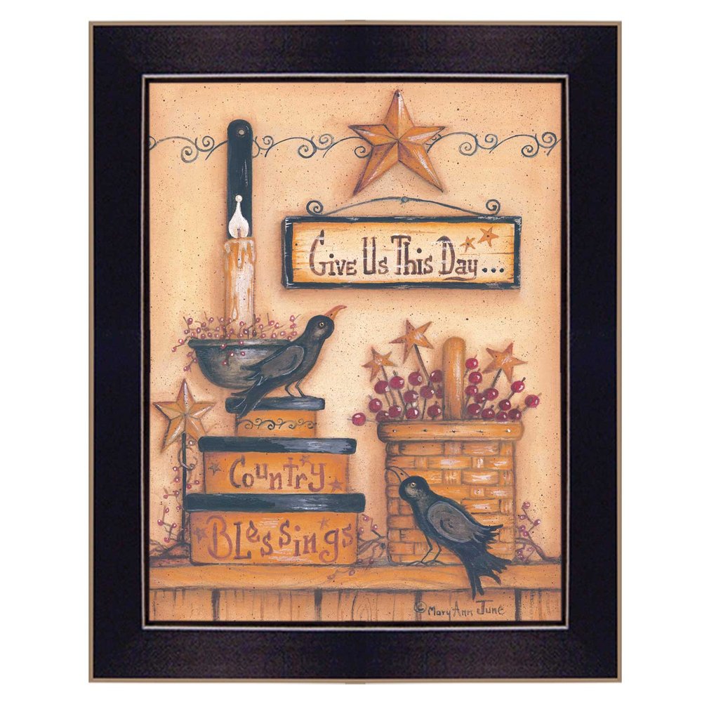 Give Us This Day Black Framed Print Wall Art HomeRoots