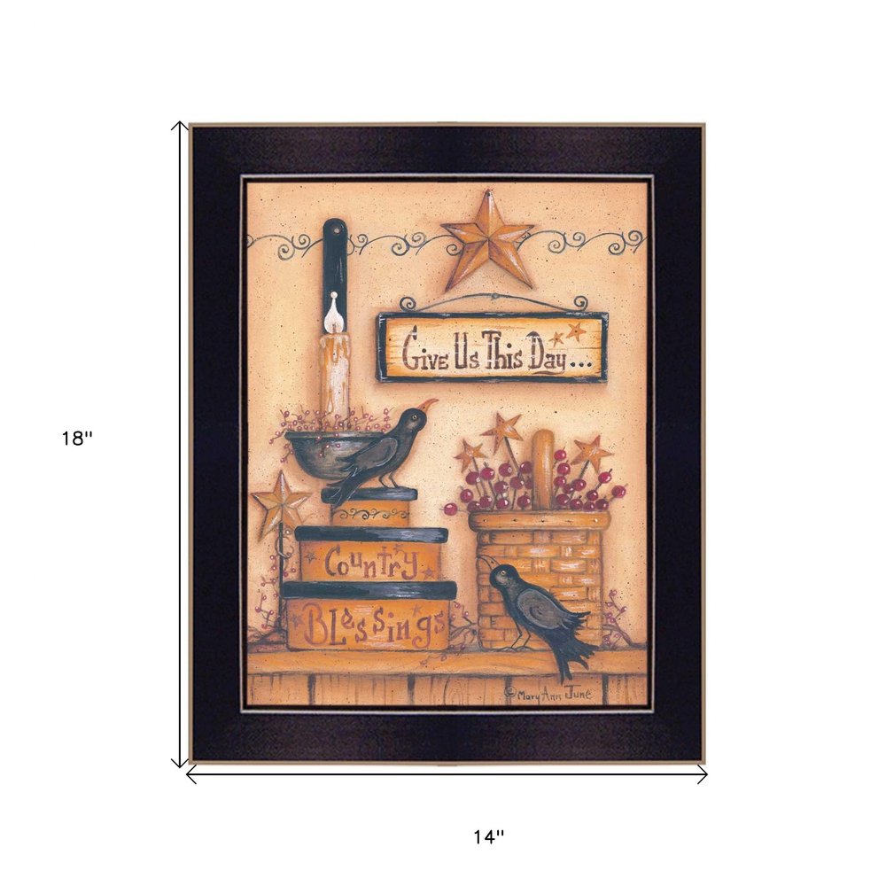 Give Us This Day Black Framed Print Wall Art HomeRoots