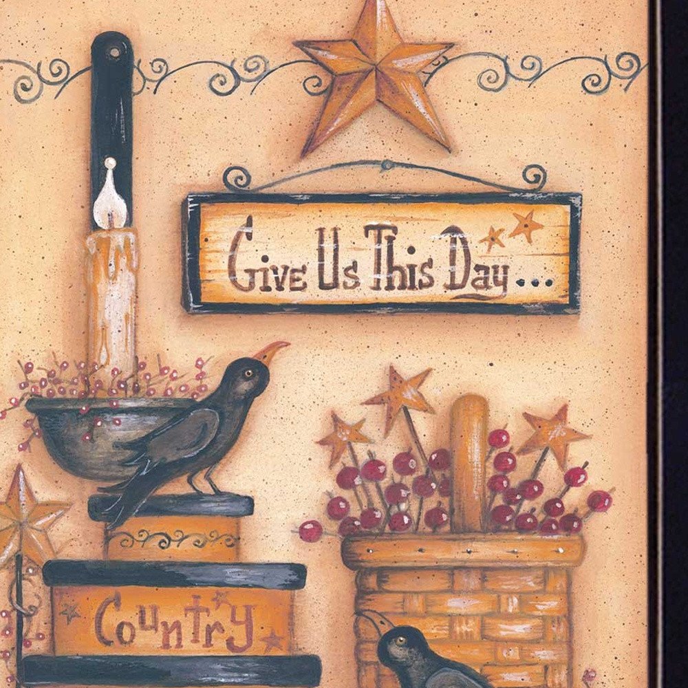 Give Us This Day Black Framed Print Wall Art HomeRoots