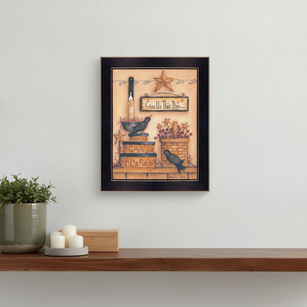 Give Us This Day Black Framed Print Wall Art HomeRoots