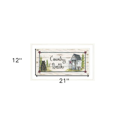 Country Bath 1 White Framed Print Bathroom Wall Art HomeRoots