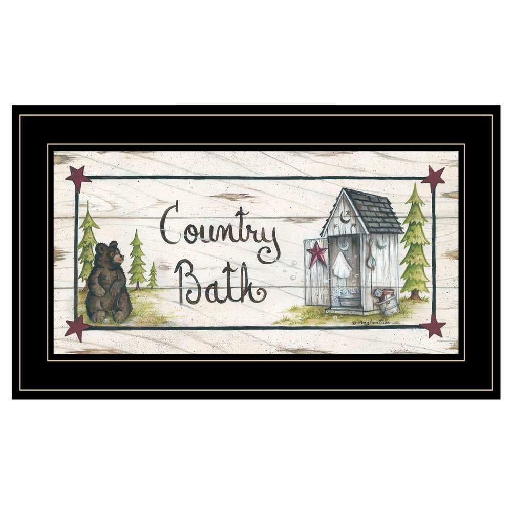 Country Bath 2 Black Framed Print Bathroom Wall Art HomeRoots
