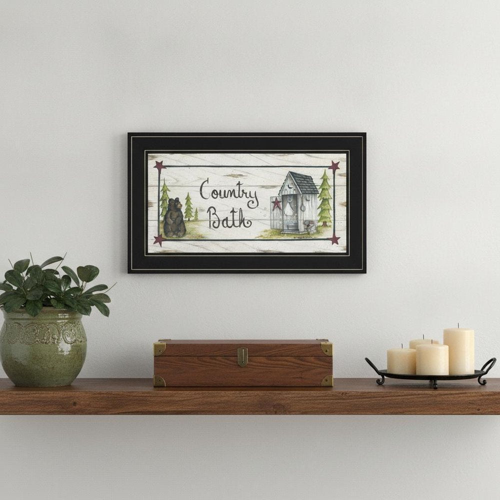 Country Bath 2 Black Framed Print Bathroom Wall Art HomeRoots