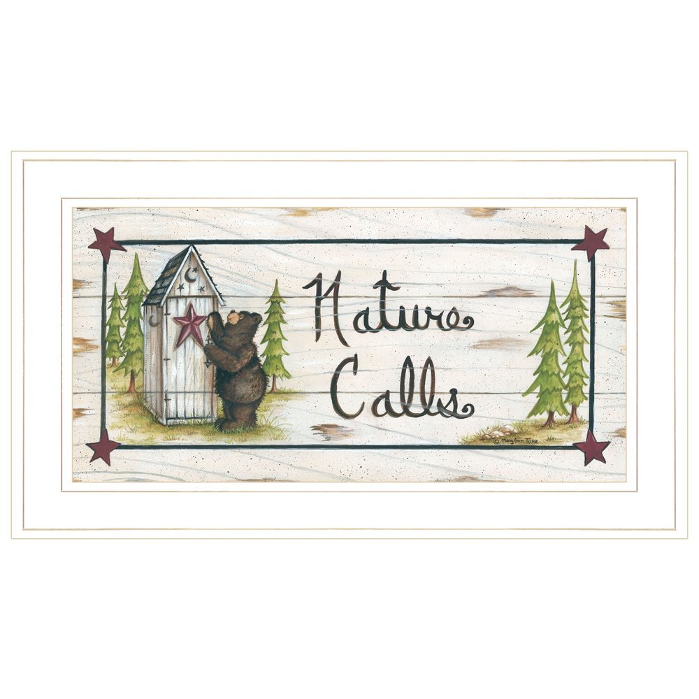 Nature Calls 1 White Framed Print Wall Art — view 1