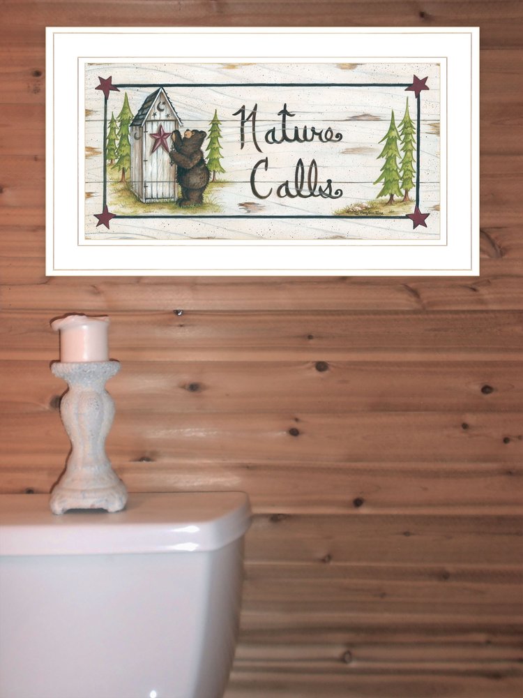 Nature Calls 1 White Framed Print Wall Art HomeRoots