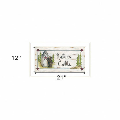 Nature Calls 1 White Framed Print Wall Art HomeRoots