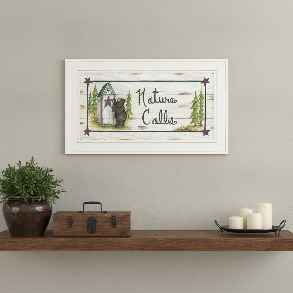 Nature Calls 1 White Framed Print Wall Art HomeRoots