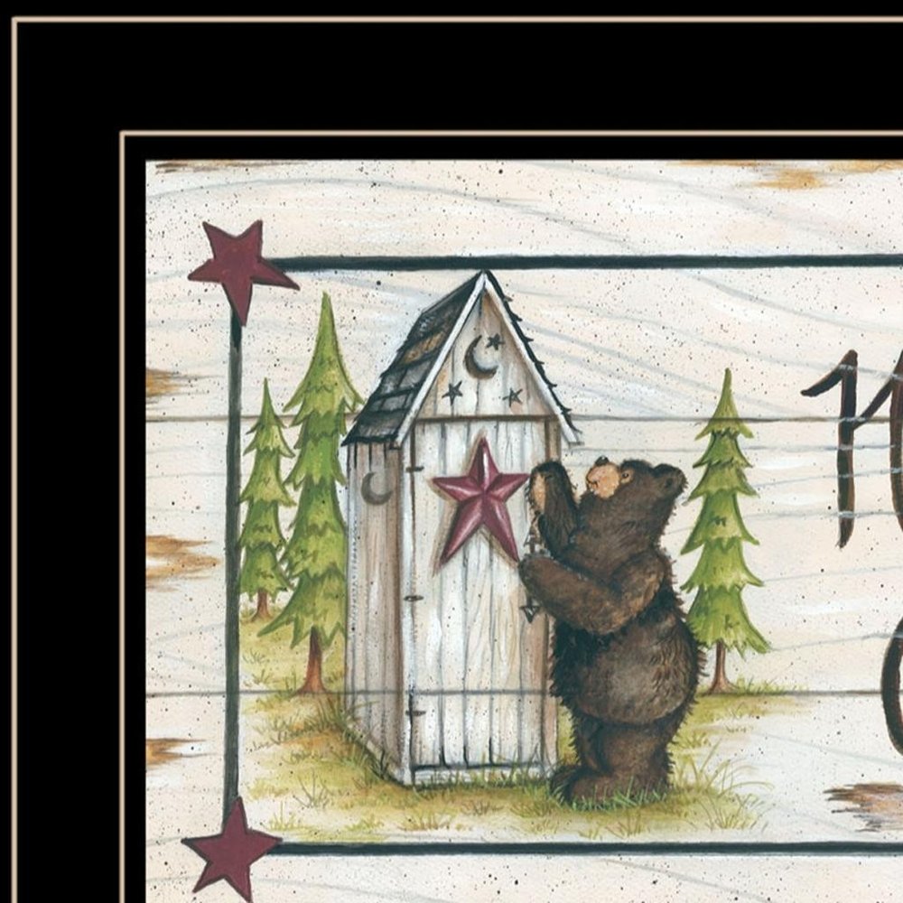 Nature Calls 2 Black Framed Bathroom Wall Art — view 4