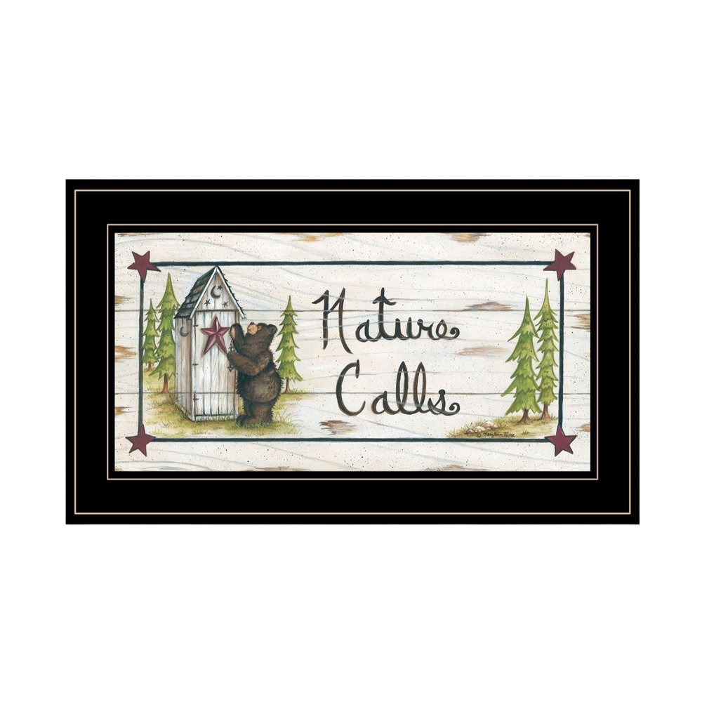 Nature Calls 2 Black Framed Bathroom Wall Art HomeRoots