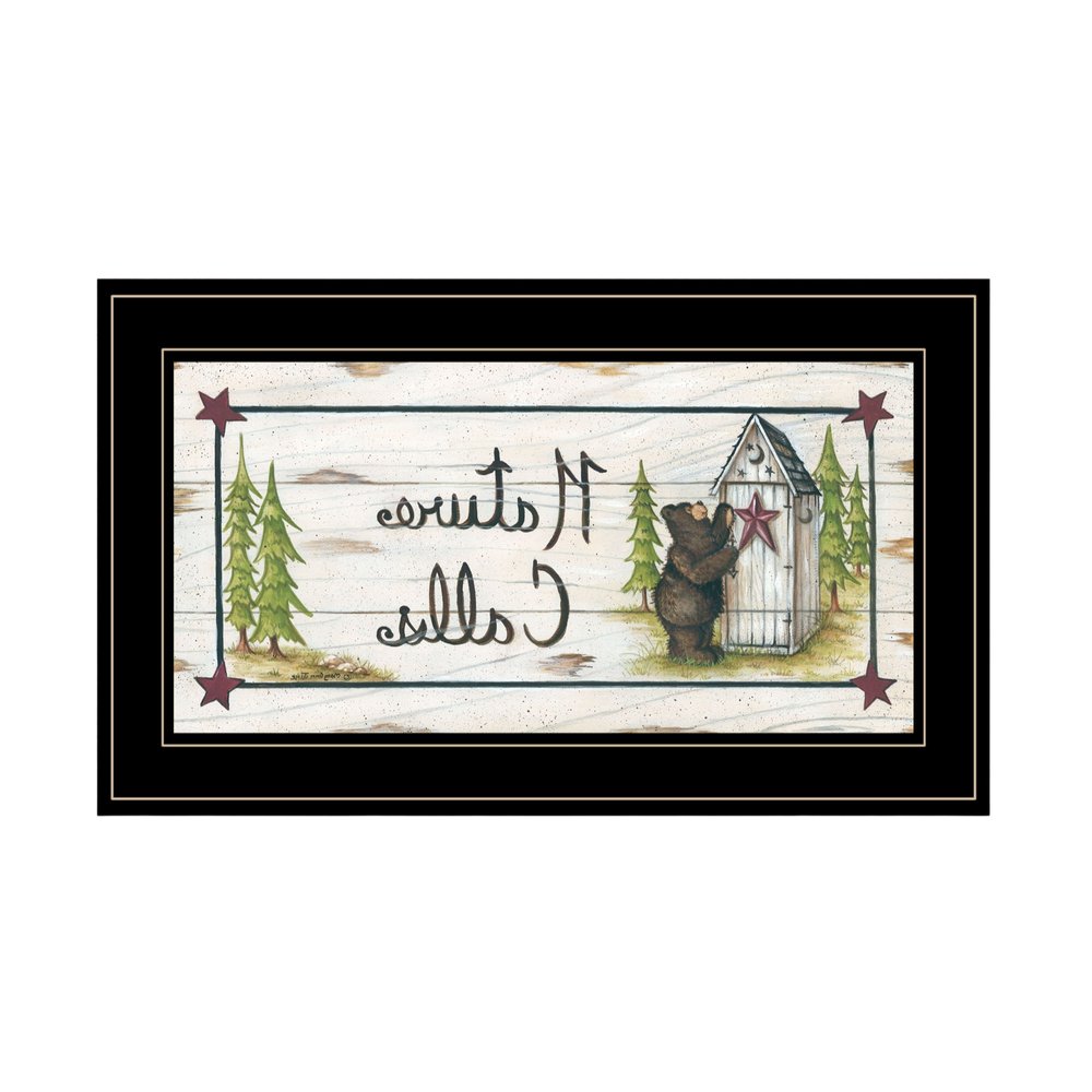 Nature Calls 2 Black Framed Bathroom Wall Art HomeRoots