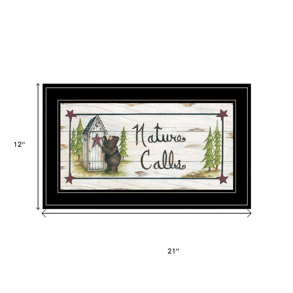 Nature Calls 2 Black Framed Bathroom Wall Art HomeRoots