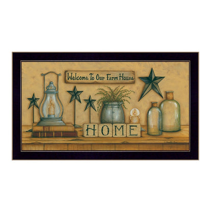 Welcome to Our Farm House Black Framed Print Wall Art HomeRoots