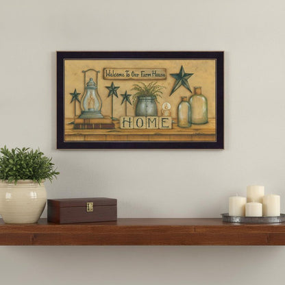 Welcome to Our Farm House Black Framed Print Wall Art HomeRoots