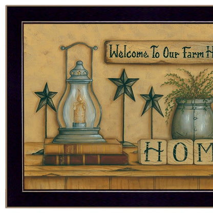 Welcome to Our Farm House Black Framed Print Wall Art HomeRoots