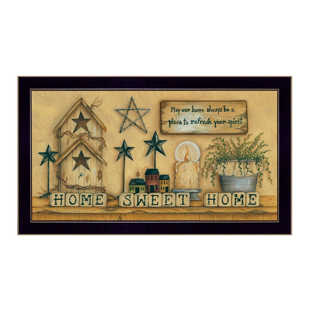Home Sweet Home 6 Black Framed Print Wall Art — view 1