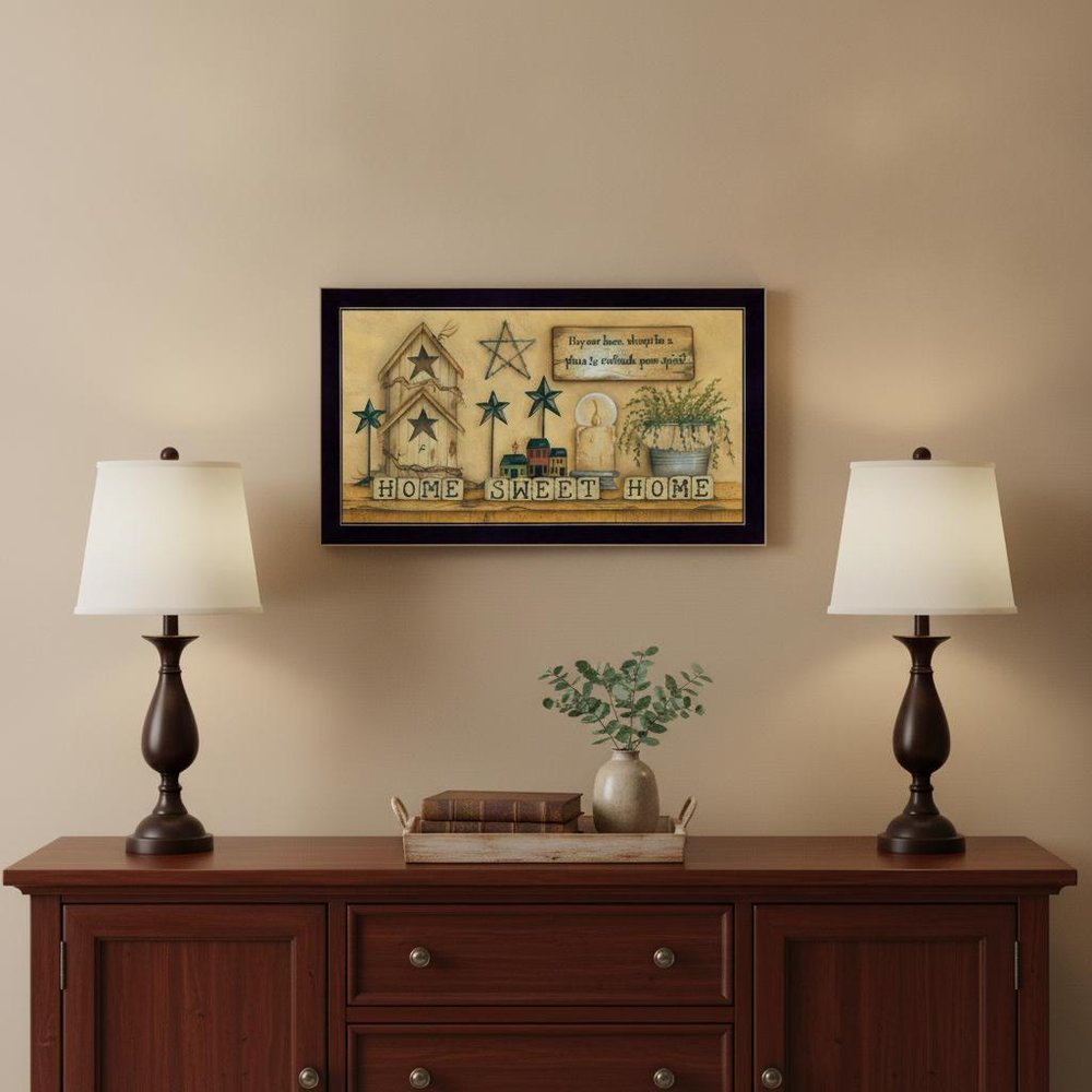 Home Sweet Home 6 Black Framed Print Wall Art — view 5