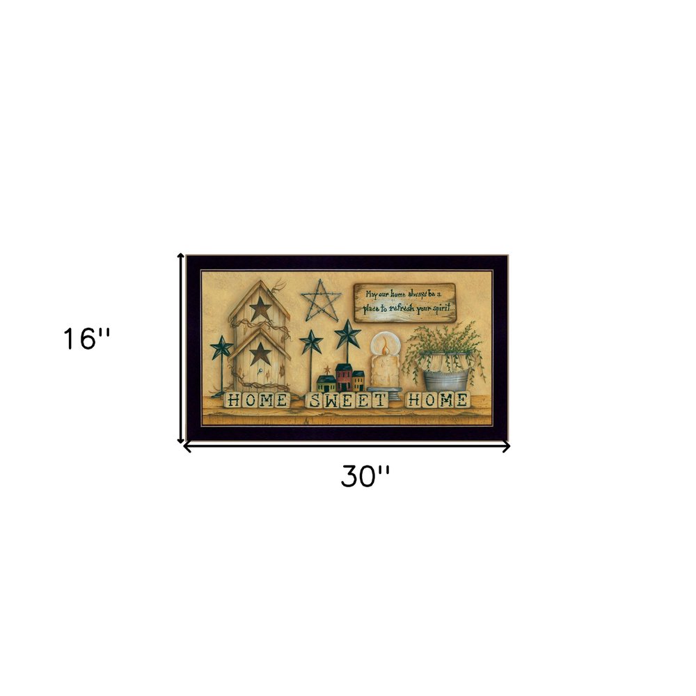 Home Sweet Home 6 Black Framed Print Wall Art — view 4