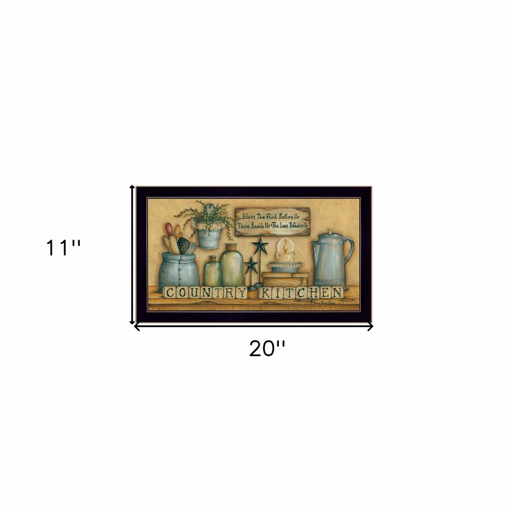 Country Kitchen 2 Black Framed Print Kitchen Wall Art — view 3