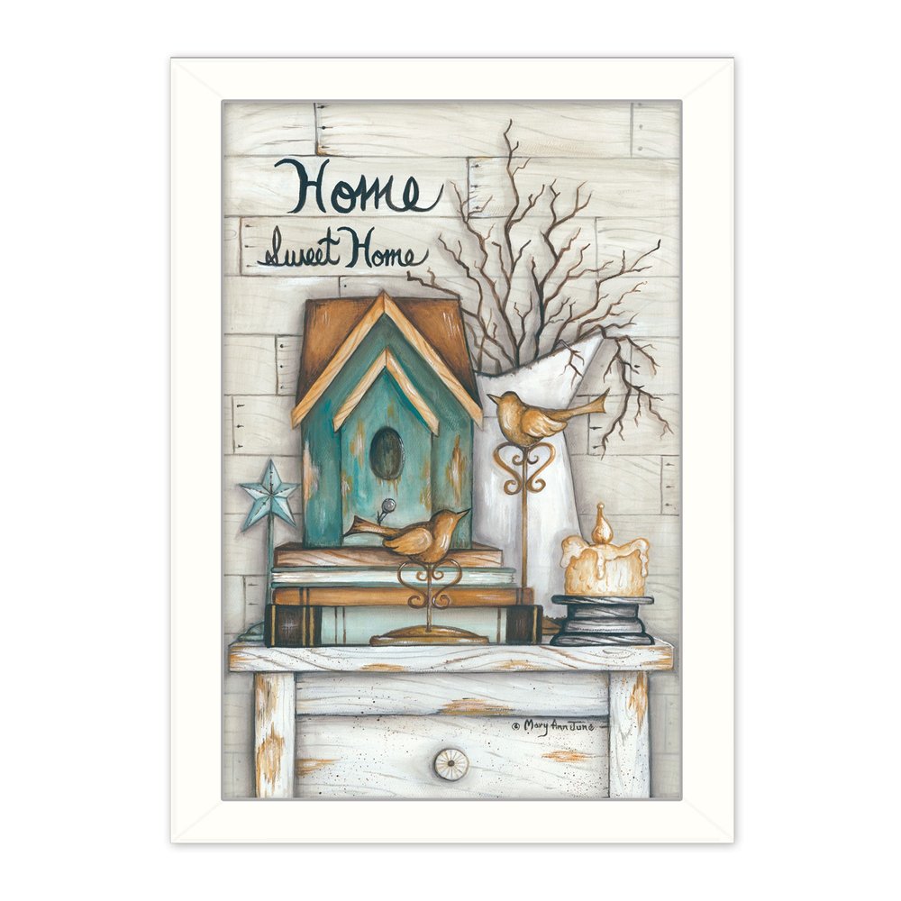 Home Sweet Home 5 White Framed Print Wall Art HomeRoots