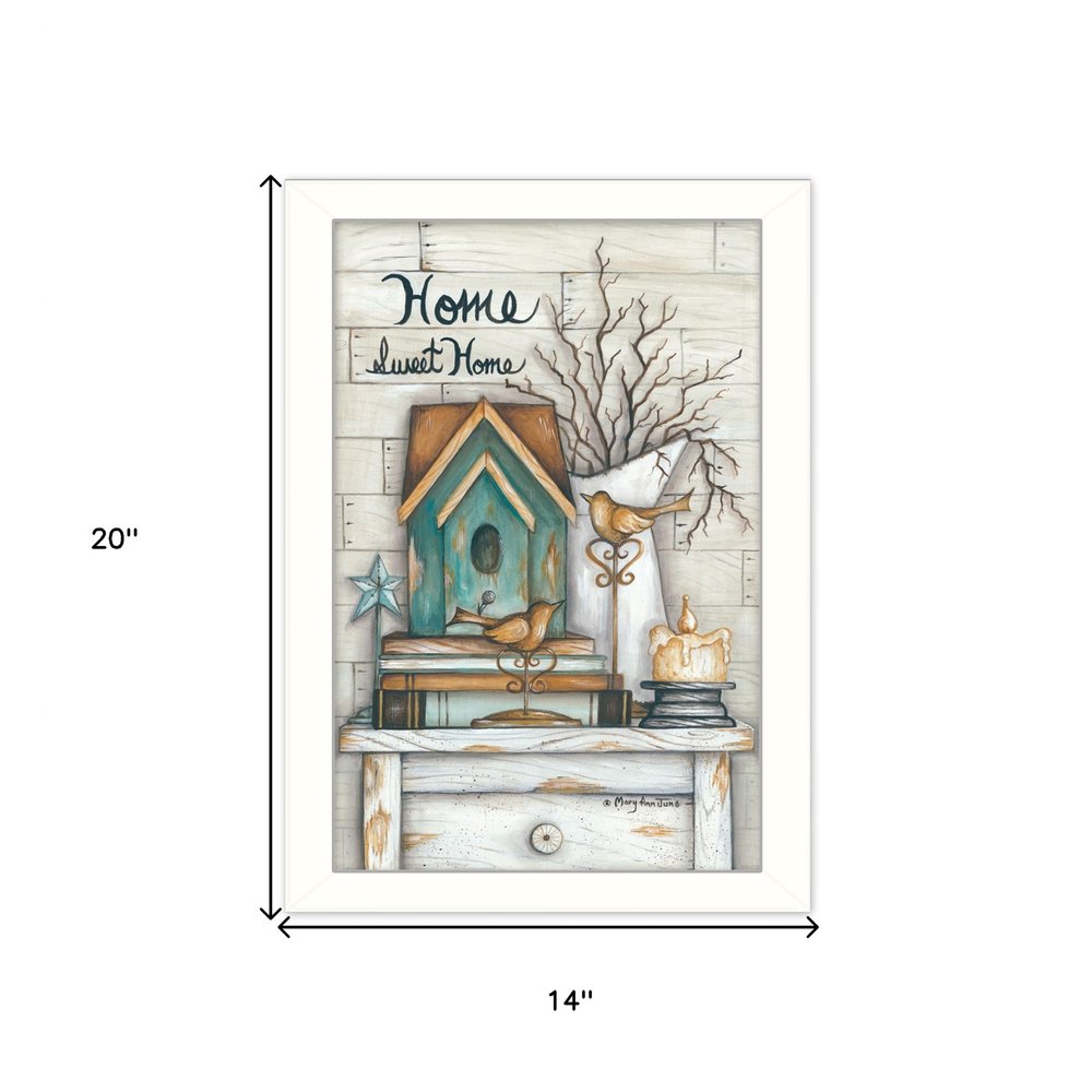 Home Sweet Home 5 White Framed Print Wall Art HomeRoots
