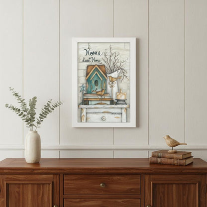Home Sweet Home 5 White Framed Print Wall Art HomeRoots