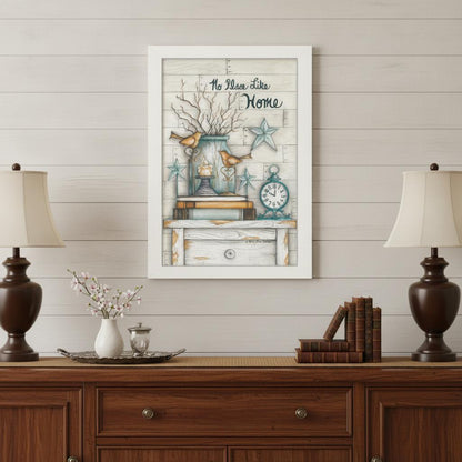 No Place Like Home 6 White Framed Print Wall Art HomeRoots