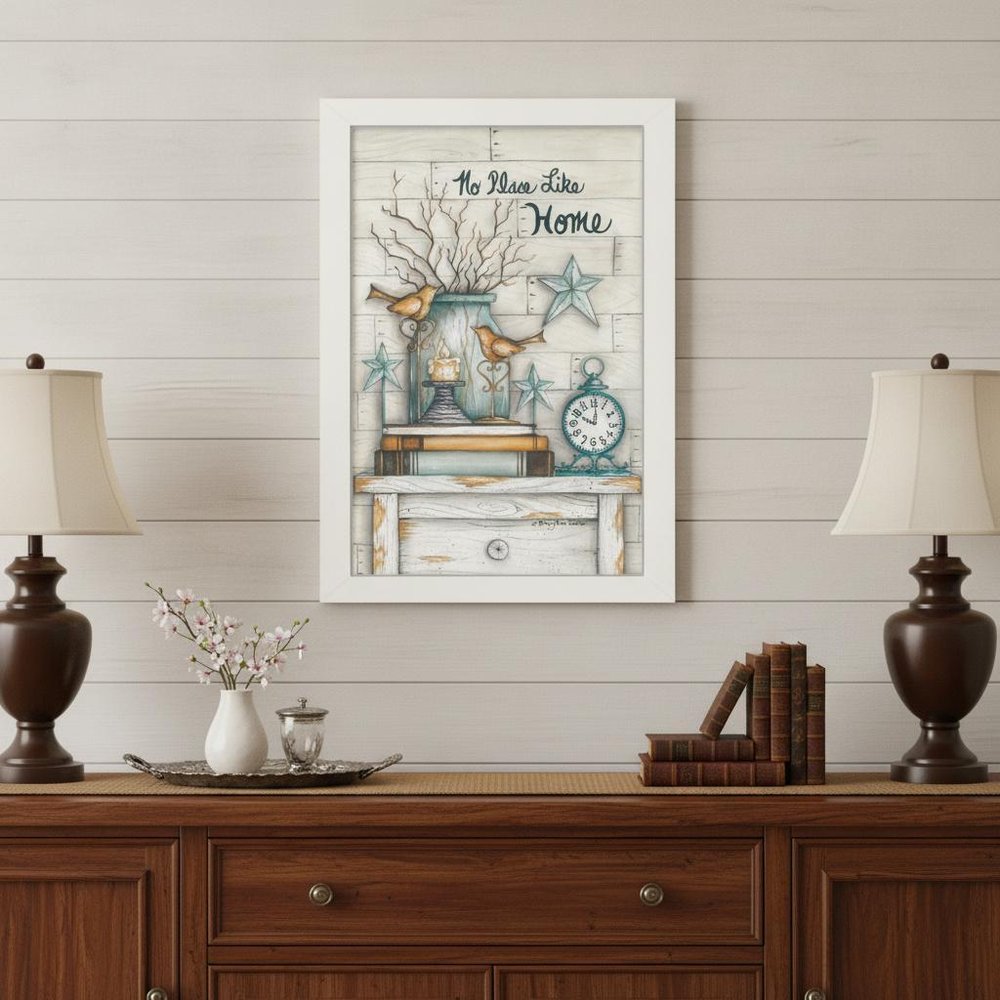 No Place Like Home 6 White Framed Print Wall Art HomeRoots