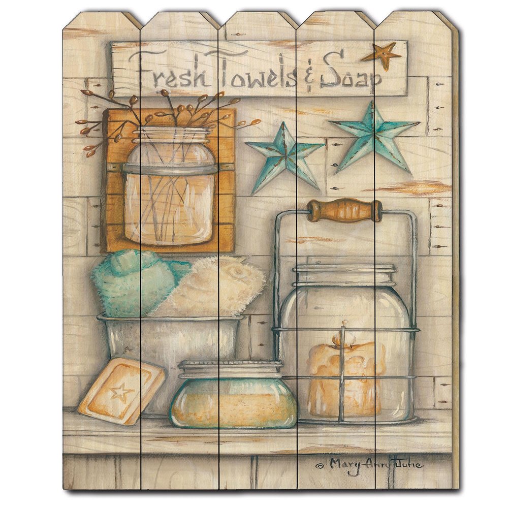 Fresh Towels and Soap Unframed Print Bathroom Wall Art HomeRoots